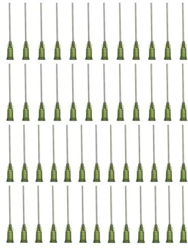 PATIKIL Aiguilles de Distribution à Embout Émoussé 1,5, 50 Pcs 14G Aiguille de Distributeur de Liquide Industriel avec Luer Lock pour Remplissage d'Encres Liquides