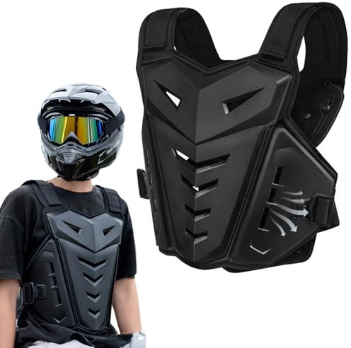 Motorcycle Armor, Adjustable Motorcycle Body Armor Vest, Shock Absorbent Motorcycle Protective Gear, Motorcycle Chest Back Protector for Men Mountain Bike Dirt Bike