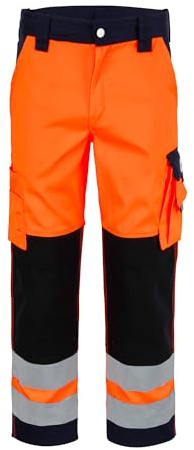 Generisch CraftGear - Pantaloni da lavoro da uomo, colore arancione, rinforzati, con protezione del ginocchio in cordura, riflettenti, con tasche cargo per artigiani, Colore: arancione., 68