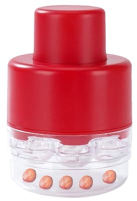 Snocciolatore per Ciliegie 7-in-1, 7 Fori Handy Snocciola Ciliegie, Facile Da Premere, Potenza Di Snocciolatura Ad Alta Velocità, 2025 Utensili Da Cucina Migliorati Con Protezione Antischizzi, rosso