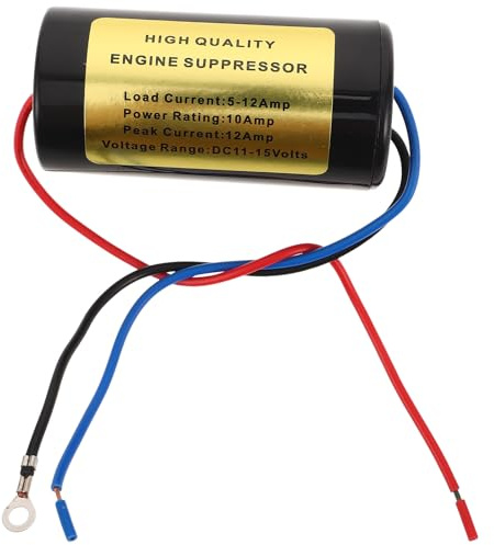BESPORTBLE Filtre Anti-Parasites 10A pour Voiture – Réducteur de Bruit Moteur et Isolateur de Bruit pour Autoradio Filtre Secteur Alimentation Automobile Compatible Interférences Audio et