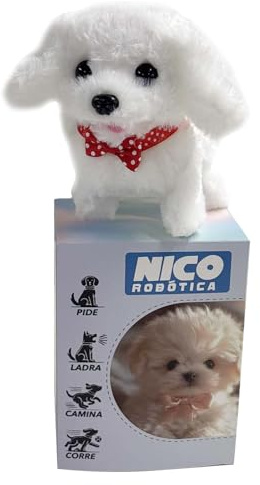 Cani giocattolo per bambini, cucciolo di peluche giocattolo per camminare, abbaiare, scodinzolare, coda farcita, interattivo, realistico, animale domestico elettronico interattivo, per bambini dai 3