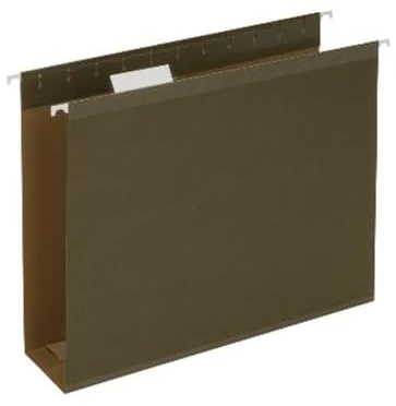 Pendaflex 04152X3 Extra Capacity Reinforced Hanging File Folders, 3, Letter Size, Standard green, 1/5 Cut, 25/BX (4152x3)