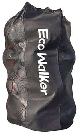 Eco Walker Ball Bag, Large Capacity Holds 16 Soccer Balls – Heavy Duty Mesh Drawstring Sports Equipment Bag with Adjustable Shoulder Strap & Thick Handle, for Basketball, Volleyball & Teams