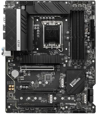 MSI PRO Z690-P DDR4 Mainboard ATX, unterstützt Intel Core Prozessoren der 12. Generation, LGA 1700, Core Boost VRM, Memory Boost 5000+MHz/OC, 1 x PCIe 5.0 x16, 2 x M.2 Gen4 x4, 2.5G LAN
