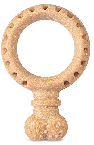 Arm & Hammer for Pets Barkies Ring Compressed Wood Collection, 5.5 Inch Peanut Butter Flavored Wood Blend Chew Toy for Dogs | Faux Stick, Splinter-Free, Safer & Durable Alternative to Chewing Sticks