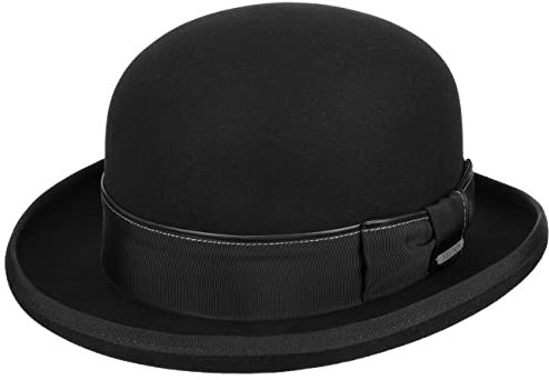 Stetson Classic Uni Haarfilzmelone Eleganter Bowler Made in The EU Herren Herbst Winter schwarz 55 cm