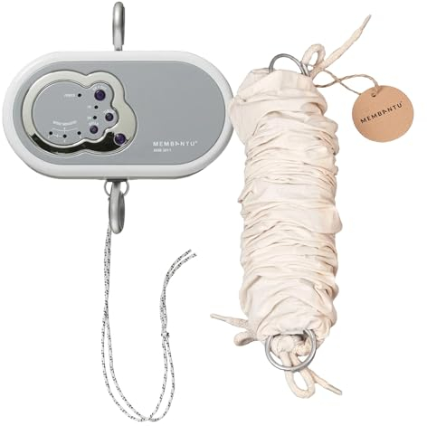 MEMBANTU Federwiege-Motor mit Feder (6-15 kg) - leiser Motor Federwiege elektrisch mit 5 Geschwindigkeitsstufen - Federwiegenmotor mit Timer und Dauermodus - Motor für Federwiege inkl. Ladekabel