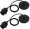 2 Pezzi Portalampada E27 in Metallo, Lampade a Sospensione Accessori, con Anello Filettato e 100CM Regolabile Cavo, Compatibile con Paralume, per Ristoranti, Soggiorno, Caffè, Bar(Nero)
