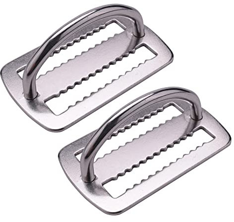 zabeto 2X 316 Edelstahl D Ring Schnalle Scuba Tauchen Weight Belt Keeper für 5cm Weight Belt Surfen Schwimmen Sport Zubehör