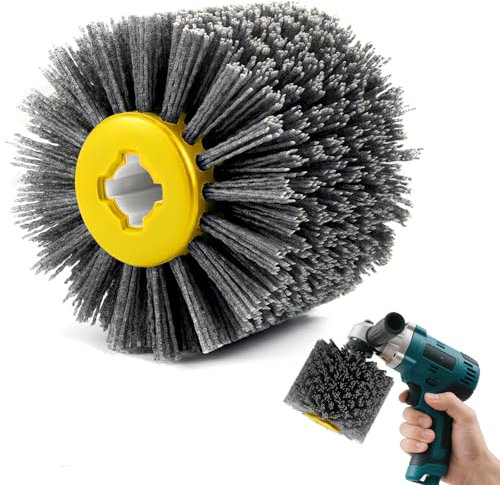 Spazzole Nylon #80/120 Grana,Spazzola Abrasiva Nylon Spazzola Lucidante, Rettifica Abrasivi Wire Spazzola per Lucidatura Spazzola per Sgrassare Pulire e Strofinare (Blu, #80)