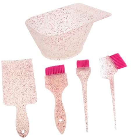FRCOLOR Hair Dyeing for Coloring at Home Mixing Bowl and Brush for Pink Hair Highlights Includes Streaking Tool and Stirring Bowls