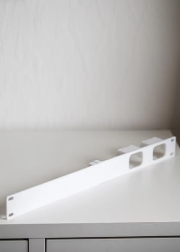 Rack Mount 1U für JetKVM – 19 Halterung für Remote KVM Switch – Netzwerk Zubehör – 3D-gedruckt (Schwarz, für 2X JetKVM Rechte)