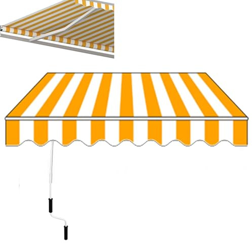 Toldo retráctil manual para patio, fácil instalación, parasol para exteriores con brazos extensibles para balcón y terraza, disponible en 5 tamaños (1,5 m a 3 m)