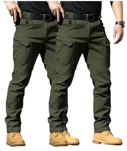 Générique Pantalon Tactique Homme Cargo Treillis Militaire Randonnée Chasse Pantalon de Travail Pantalon Cargo Homme Tactique Combat Stretch Extensible Séchage Rapide Vetement de Travail