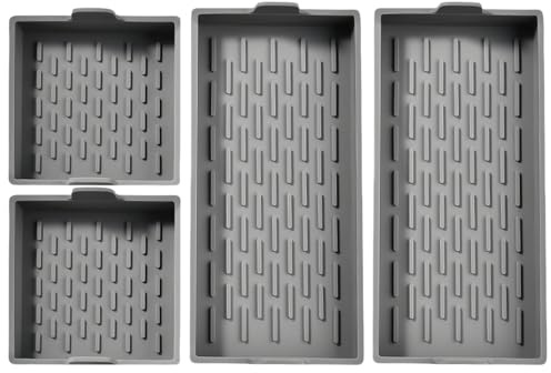 Silikonbakform - set med 4 ugnsplattor, non-stick silikonbakformar, köksredskap av livsmedelskvalitet, högtemperaturbeständig, lämplig till
