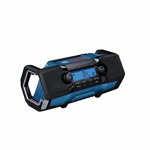 BOSCH GPB18V-2CN 18V Cordless Jobsite Radio with Bluetooth 5.0 - Portable, Durable, Enhanced Bass, USB Charging, AUX Input (Battery Not Included)