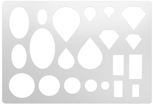 UNICRAFTALE Mix Shape Metal Stencil Cutouts Cutting Stencils Round Rectangle Teardrop Template Stainless Steel Reusable Decorative Stencils Embossing Drawing for Bracelets Earrings Making Jewelry