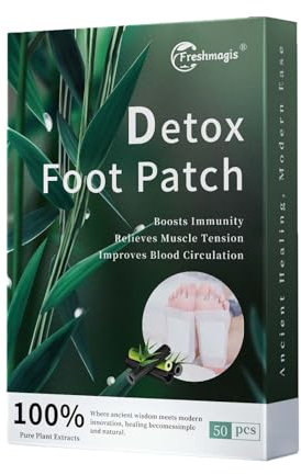 50PCS Cerotti Detox Piedi Elimina Tossine, Erbe Naturali, Cerotti Piedi Detox Per Dormire Meglio