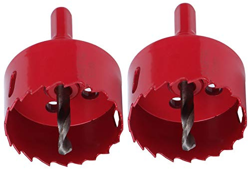 Pilipane Beehive Hole Saw Beehive Saw Cutter Beehive Tool Professional Stainless Steel Vent Hole Opener Drilling Cutter Tool for Beekeeping Supplies Apiculture Tools Red 53mm 2PCS