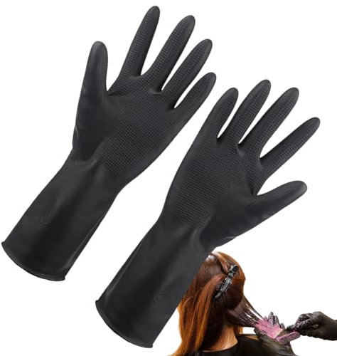 Gants de Coloration Capillaire,Gants De Salon | Moufles Latex Antidérapantes Texturées pour Cuisine Laboratoire Soins Grillades Nettoyage Vaisselle Mécanique Peinture
