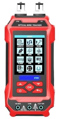 Network Cable Tester, ET636 ET638 Network Cable Tester 4in1 Multi-Function Fiber Optical Power Meter Visual Fault Locator(ET638)