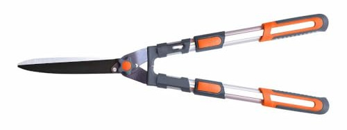 Daew0o Tijera de Seto Telescópica Hoja Ondulada DAHW-HS84WB - Alcance 37–68 cm, Corte Hasta 6 mm, Hojas S50C con Teflón, Empuñadura Antideslizante