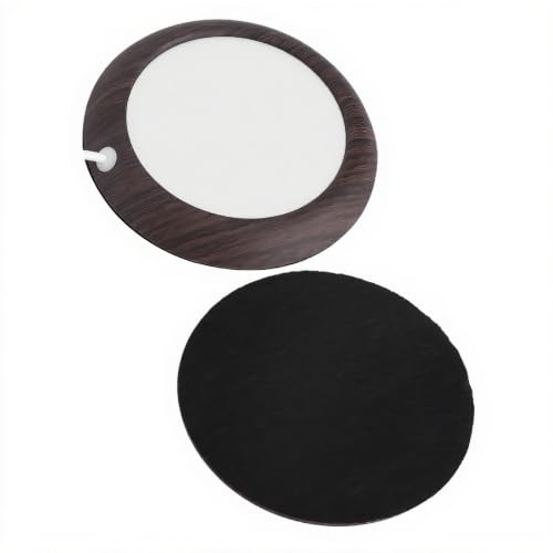 Dpofirs USB-koppvärmare, Naturligt Valnötsträkorn Kaffemugg Värmematta med 5V USB-ström för Hemmakontor (mörkt valnötskorn)
