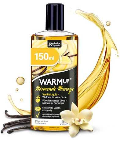 JOYDIVISION WARMup 150 ml Massageliquid mit Vanille Duft & Geschmack I Wärme-Effekt I wie Massageöl