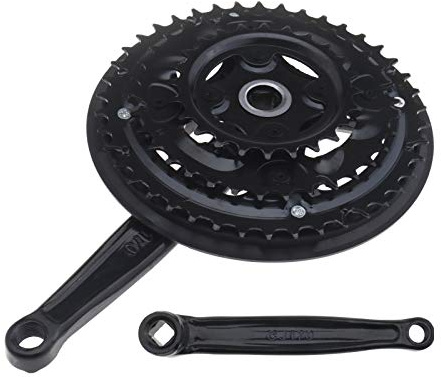 The Lord of the Tools Kit de bielas triples para bicicleta de montaña de 170 mm, con brazo de manivela negro 42/34/24T con pedalier para 5/6/7/8 velocidades, la mayoría de accesorios de repuesto MTB