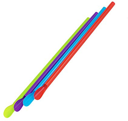 KOLORAE SCOOP STRAWS - BPA FREE PLASTIC, COLORFUL SCOOP STRAWS ACT AS A SPOON AND STRAW, GREAT FOR ANY OCCASION! (1 PACK OF 75) - AVAILABLE IN A PACK OF 75 OR 450! (75)