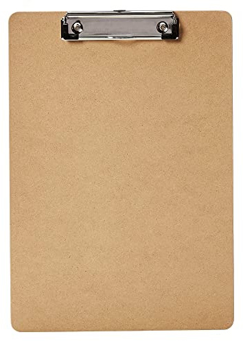 A4 hardboard clipboard Brown with Hanging Hole - Pack of 3