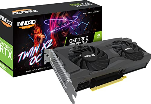Inno3D Karta graficzna GeForce RTX 3050 Twin X2 OC 8GB GDDR6 (N30502-08D6X-11902130)