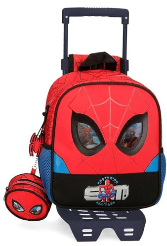 Marvel Spiderman Protector Zaino prescolare con carrello rosso 23x25x10 cm Poliestere 5,75L