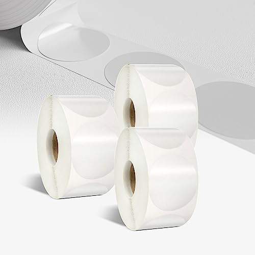 colortouch Lot de 3000 étiquettes autocollantes rondes transparentes – 30 mm de diamètre pour emballage, cadeau, enveloppes, colis et boîte