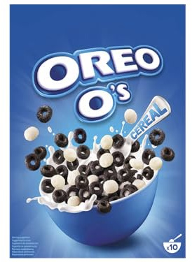 Oreo O'S Cereali, Cereali Croccanti al Cacao e Vaniglia, Ideali per una Colazione Bilanciata, Arricchiti con Vitamine e Ferro, 320 grammi