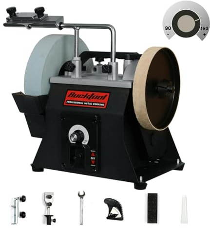 BUCKTOOL 250mm Nassschleifmaschine mit variabler Geschwindigkeit, Nass-Schleifmaschine, SCM8103