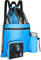 Sarsumir Schwimmrucksack Mesh Strandrucksack Faltbar Schwimmbeutel Trocken Nass Trennung Schwimmtasche Turnbeutel für Erwachsene Männer Frauen Schwimmen Gym Strand Sport, Blau