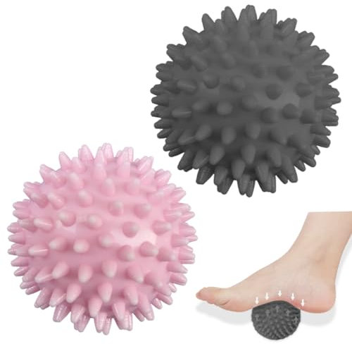 AEIOPRS 2 pcs Palline a Riccio Palla Massaggio Piedi Palla massaggiante gli sport per alleviare lo stress Perfette per Recupero Muscolare Schiena Gambe Piedi Mani