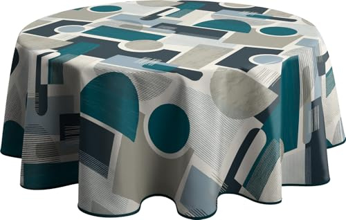Le Linge de Jules Nappe Anti-Taches Toronto - Ovale 150 x 240 cm, Rouge Marron