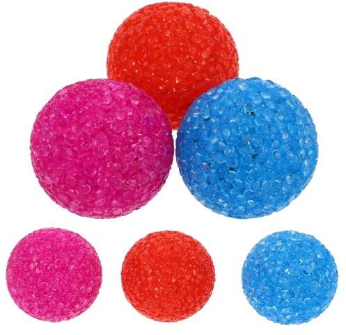 MERRYHAPY 6 pièces Lot de Balles pour Chat avec Grelots Jouets Interactifs Plastique Colorés pour Chatons Favorisent Exercice et Activité Mentale des Animaux de Compagnie Couleur Aléatoire
