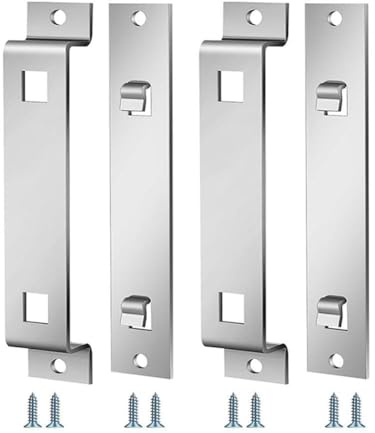 MonoSora Soporte de acero inoxidable para casa de pájaros con tornillos, 2 unidades, kit de montaje a prueba de óxido para comederos de madera y cajas nido, fácil instalación