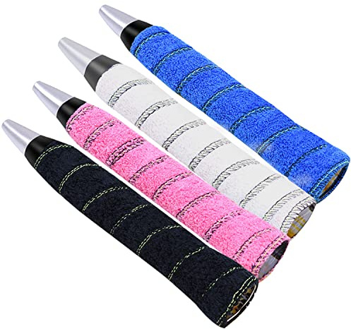 GLL Toweling Racket Overgrip, Super Absorbent Cotton Towel, Skid Resist Absorb Sweat Grip Tape, Handles Protection for Tennis Badminton Racquetball Squash Baseball