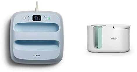 Cricut EasyPress 3 | 22.5cm x 22.5cm (9 x 9) Heat Plate | Heats up to 205°C (400°F) | Bluetooth-Enabled Heat Press for Iron On Vinyl (HTV), Infusible Ink and Sublimation, 2009145 & Mug Press