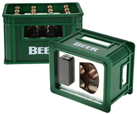 jojofuny Botellas de cerveza en miniatura Juguetes 2 Juegos de Casa de Muñecas Modelo Mini Caja de Vino y Botella de Vino para Mini Casa Accesorios de Decoración de Cocina (Verde)