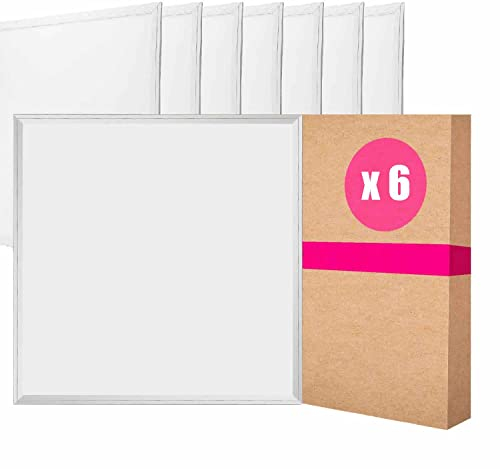 Superia Pannelli LED 42W/230V 60x60cm, 5040 lumen - Bianco Naturale 4000K, Angolo 100°, UGR16, RA80, per Uffici, 6 Pezzi - PA42N