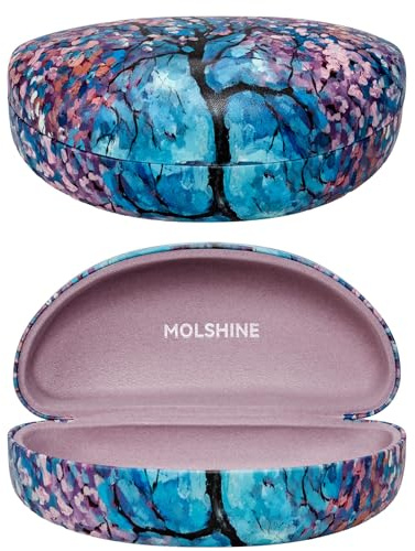 molshine Estuche para gafas de sol con carcasa rígida, estuche grande para gafas para mujeres y hombres, estuche para gafas de sol extragrande, L