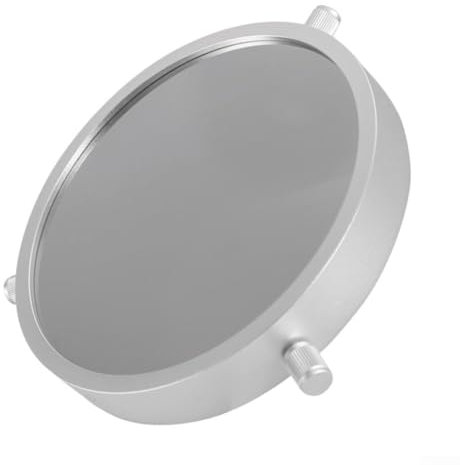 HEBEOT Teleskop Sonnenfilterfolie Teleskop-Sonnenfilter, Teleskop-Sonnenfolie, Metalldruckring mit Schrauben, doppelseitige Silberne Sonnenfolie mit Dichte 5,0 für SLR-Kameras, Monokular(140 mm)