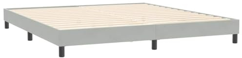 vidaXL Sängram utan madrass ljusgrå 200x220 cm sammet, säng, dubbelsäng, klädd säng, sängar, dubbelsängar, klädda sängar, sovrumsmöbel, sovrumsmöbler