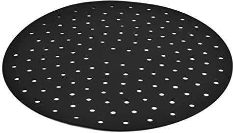 Cibo da Friggitore di Cottura Arrotondata Anti -slip, Facile da Usare a Vapore Frigliera per Cucina per Cucina per l'interno (BLACK)